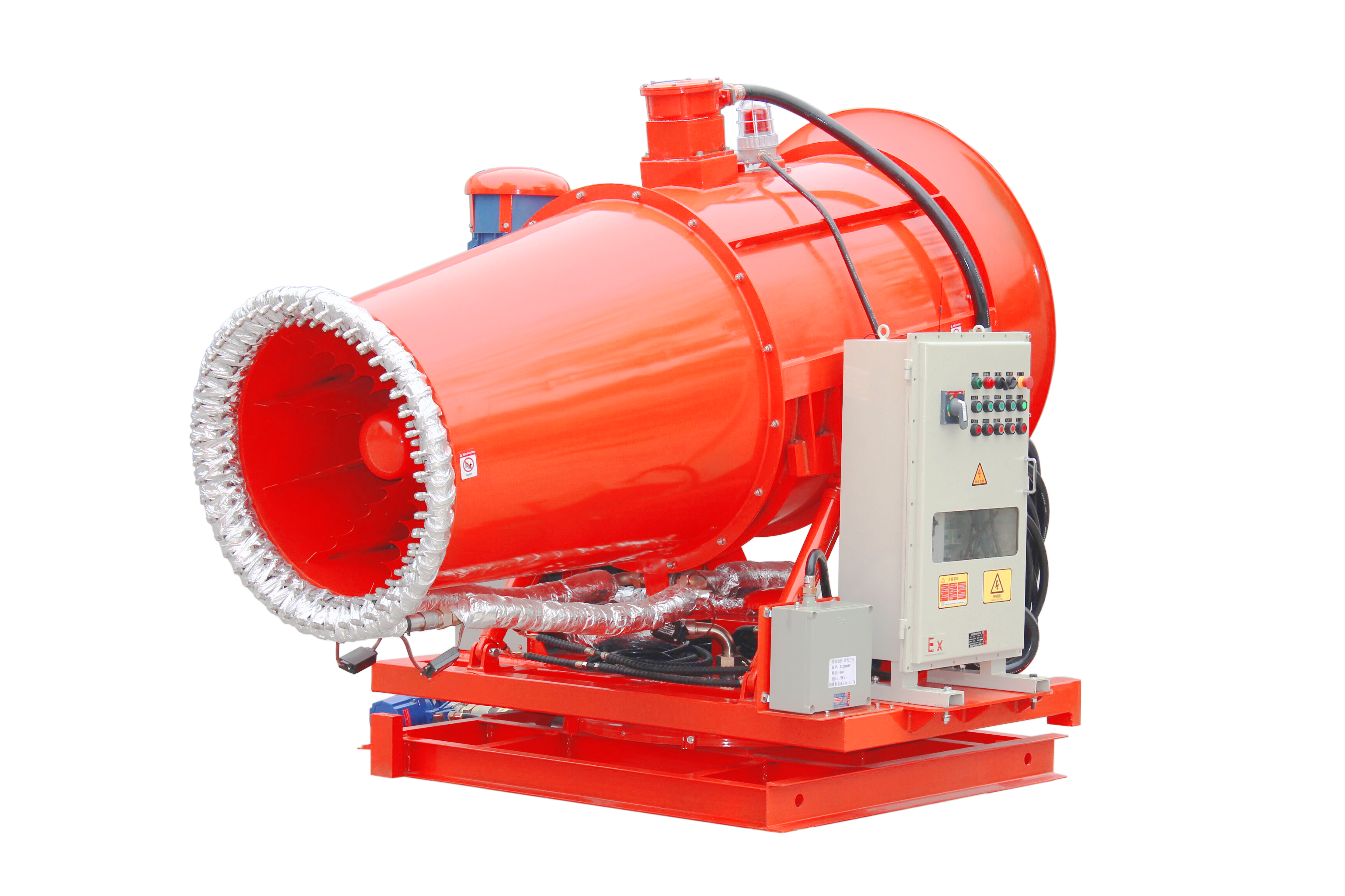 雾炮机的喷雾除尘原理