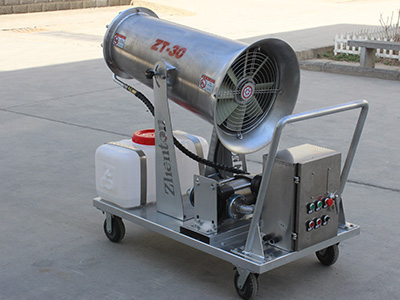 我司30型不锈钢雾炮，适用于酸碱环境