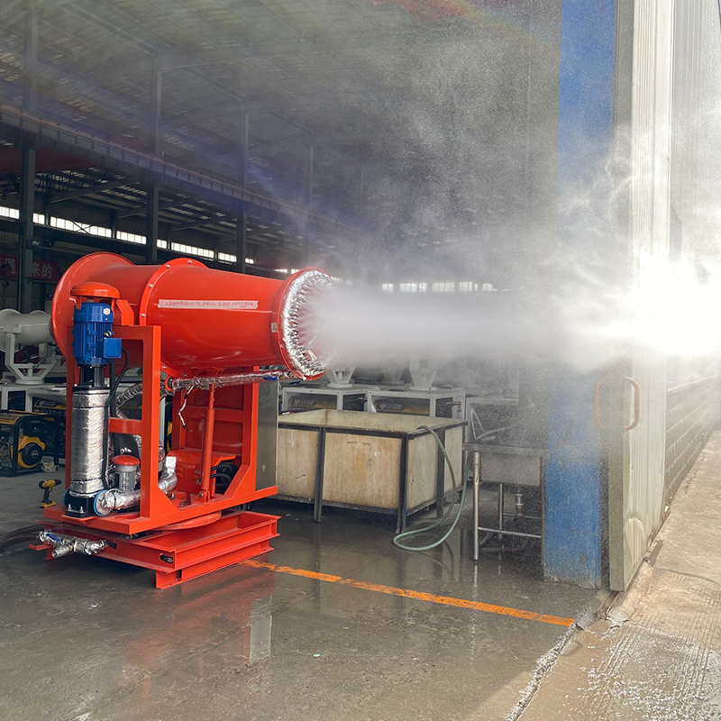 使用炮雾机设备净化空气提高工作安全！