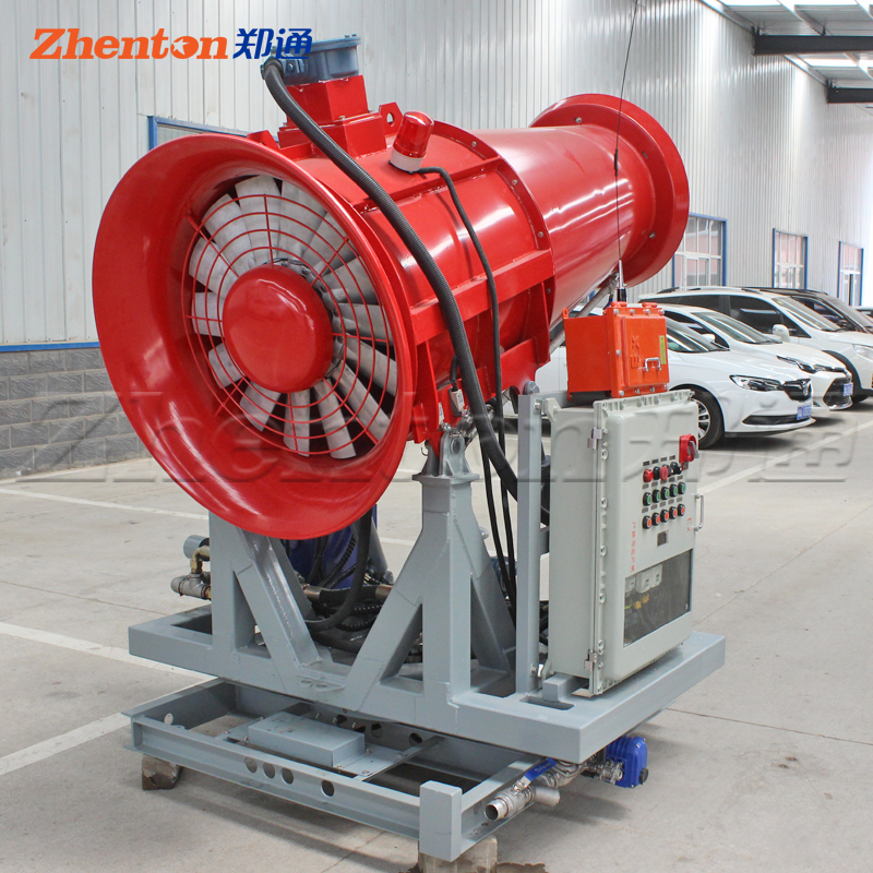 车载式雾炮车和除霾环保雾炮机有什么区别和优点？都怎么选型安装？郑通风机厂家告诉您！